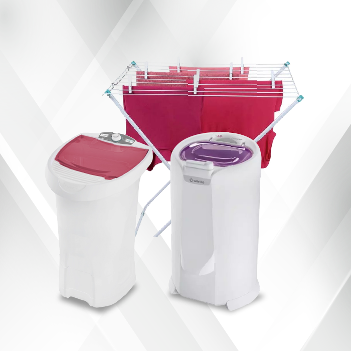 Lavarropas Semiautomático Wanke 6kg Super Lis 200W + Centrifugadora Wank e 10 kg Comfort 286W 220V 1800rpm + Tendedero de Ropas Mor Plegable Maxi Simple - M06009
