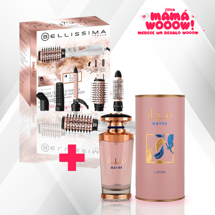 Cepillo Secador Bellissima 5 en 1 GH18 1,8 metros + Lattafa Perfumes Mayar 100ml 3,4 Eau de Parfu