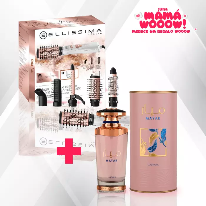 Cepillo Secador Bellissima 5 en 1 GH18 1,8 metros + Lattafa Perfumes Mayar 100ml 3,4 Eau de Parfu