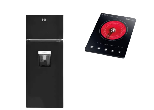 Combo Cocina Moderna: Heladera HD Magic 300L + Placa Vitrocerámica Infrarroja