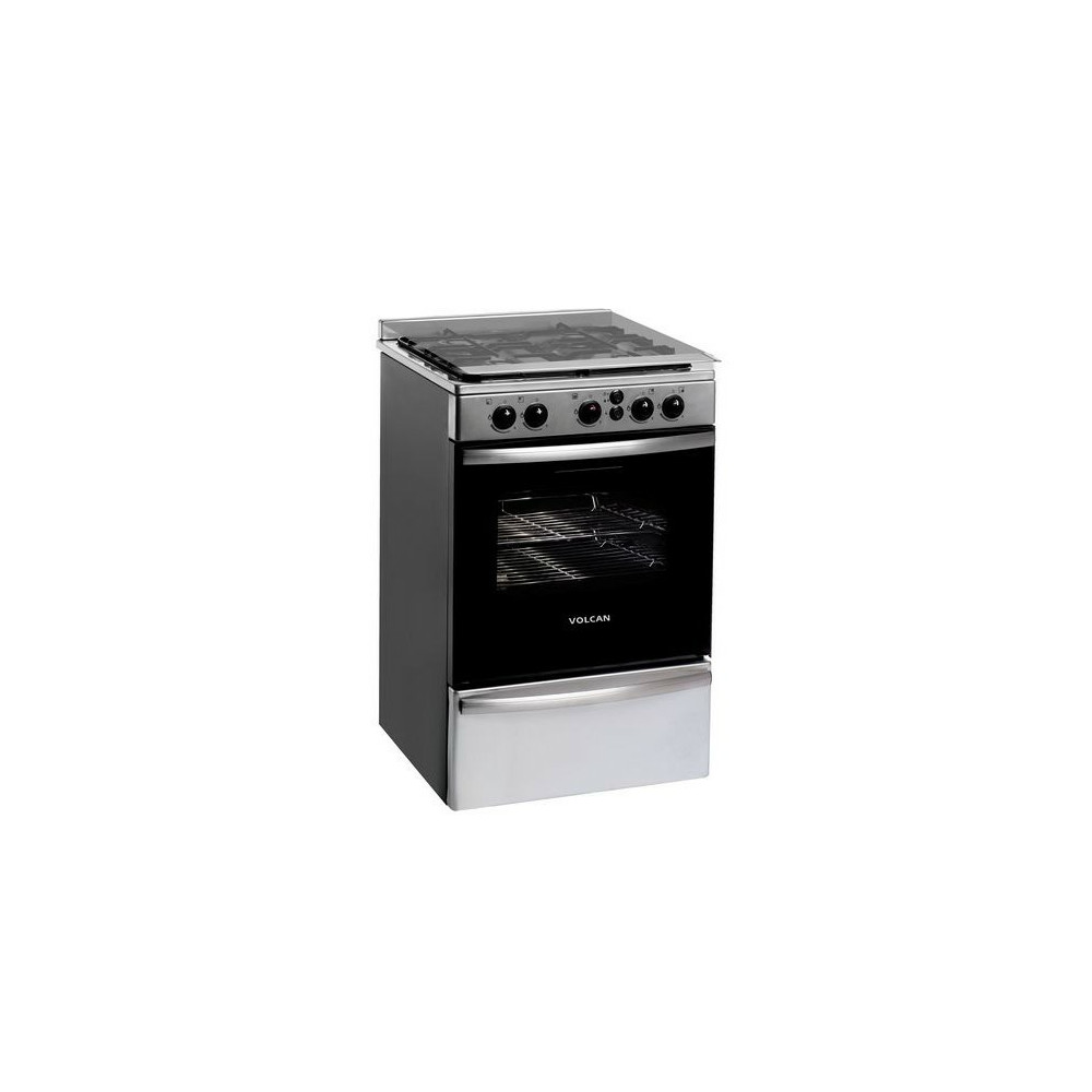 COCINA VOLCAN 89644V MULTIGAS 4 HORNALLAS BLANCA Y NEGRA | Brandimia