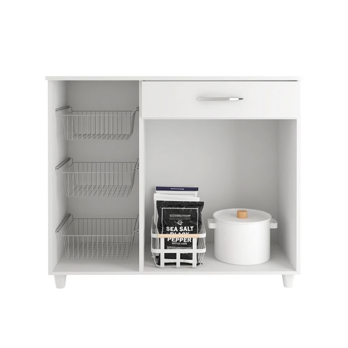 Balcon para Cocina Frutera Amanda 2 Puertas 1 Cajón Fiorello Blanco