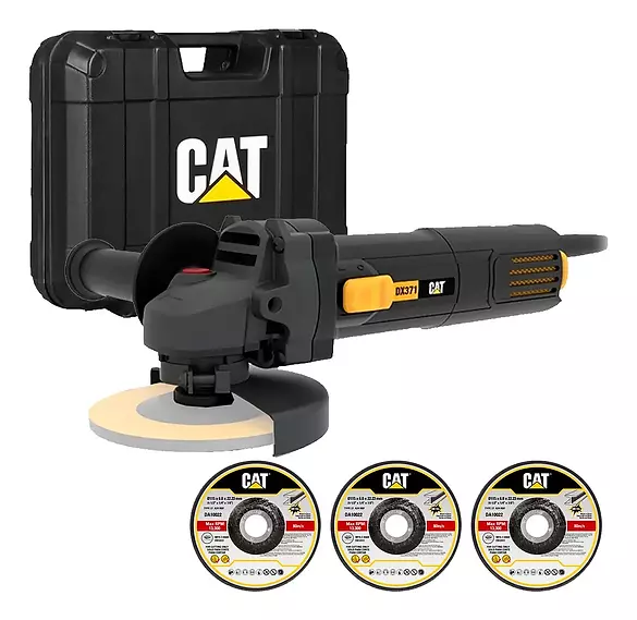 CAT Amoladora 115mm 750W C/ Maletín + 3 Discos de corte