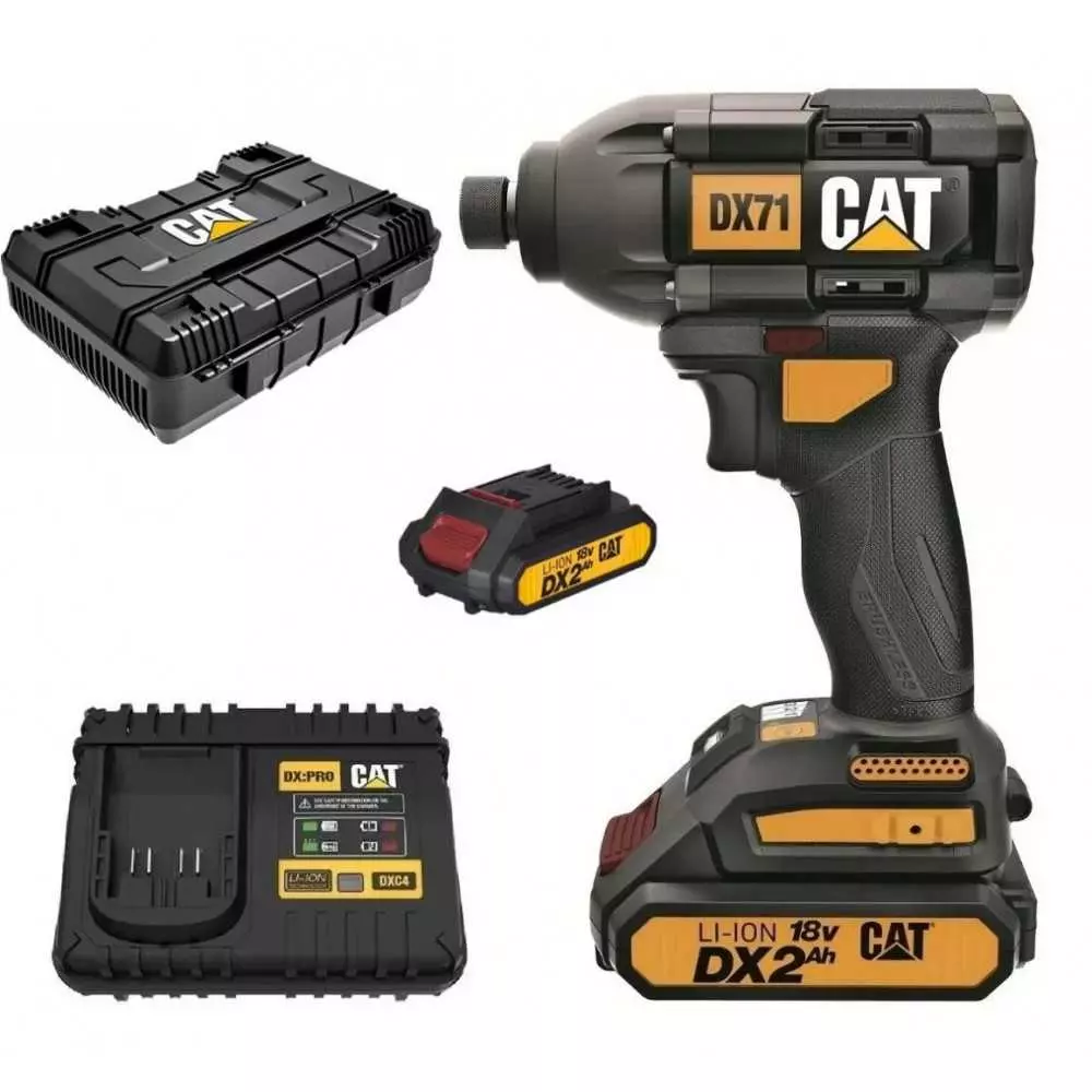 CAT Atornillador con impacto 1/4 BRUS 3 V. C/Maletín 2 BAT + 1 Cargador