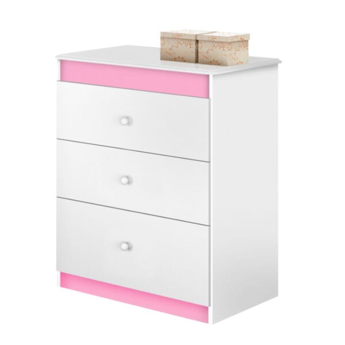 Cómoda de Madera MDP Catatau J&A Blanco | Flex Rosa - Azul - Nature