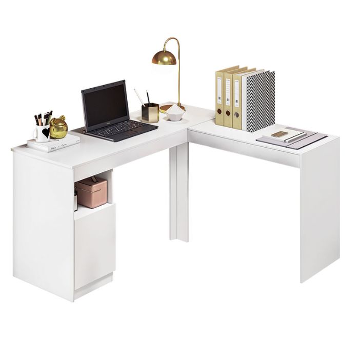 Escritorio blanco para computadora portátil, mesa de estudio, mesa de  lectura, mesa de maquillaje, tocador independiente, muebles versátiles,  amplio