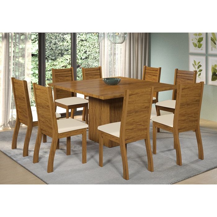 Juego de Comedor 8 Sillas Grecia Estructura MDF/MDP