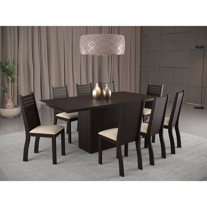 Juego de Comedor Nevada 8 Sillas Estructura MDF/MDP