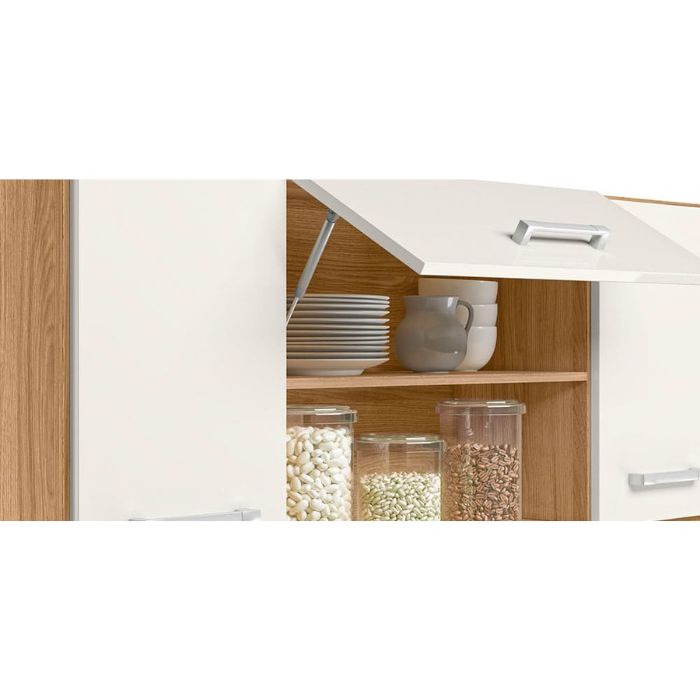 Kit de Cocina Magazin 120 7 Puertas 1 Cajón Carvallo Rústico Off White