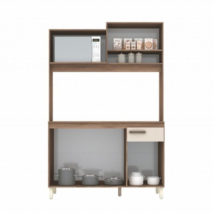 Kit de Cocina Yasmin Almendra Crudo 4 Puertas 1 Cajón