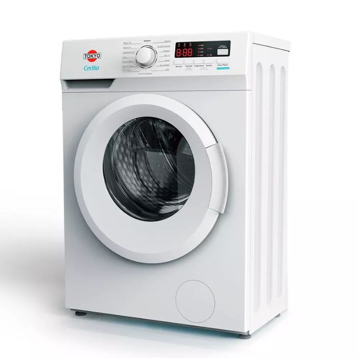 Lavarropa Automático Tokyo Cecilia 6Kg Clean Mas Slim 1000rpm + Secarropas Colgante Mueller Sun 8kg 6 Perchas 4 Ciclos