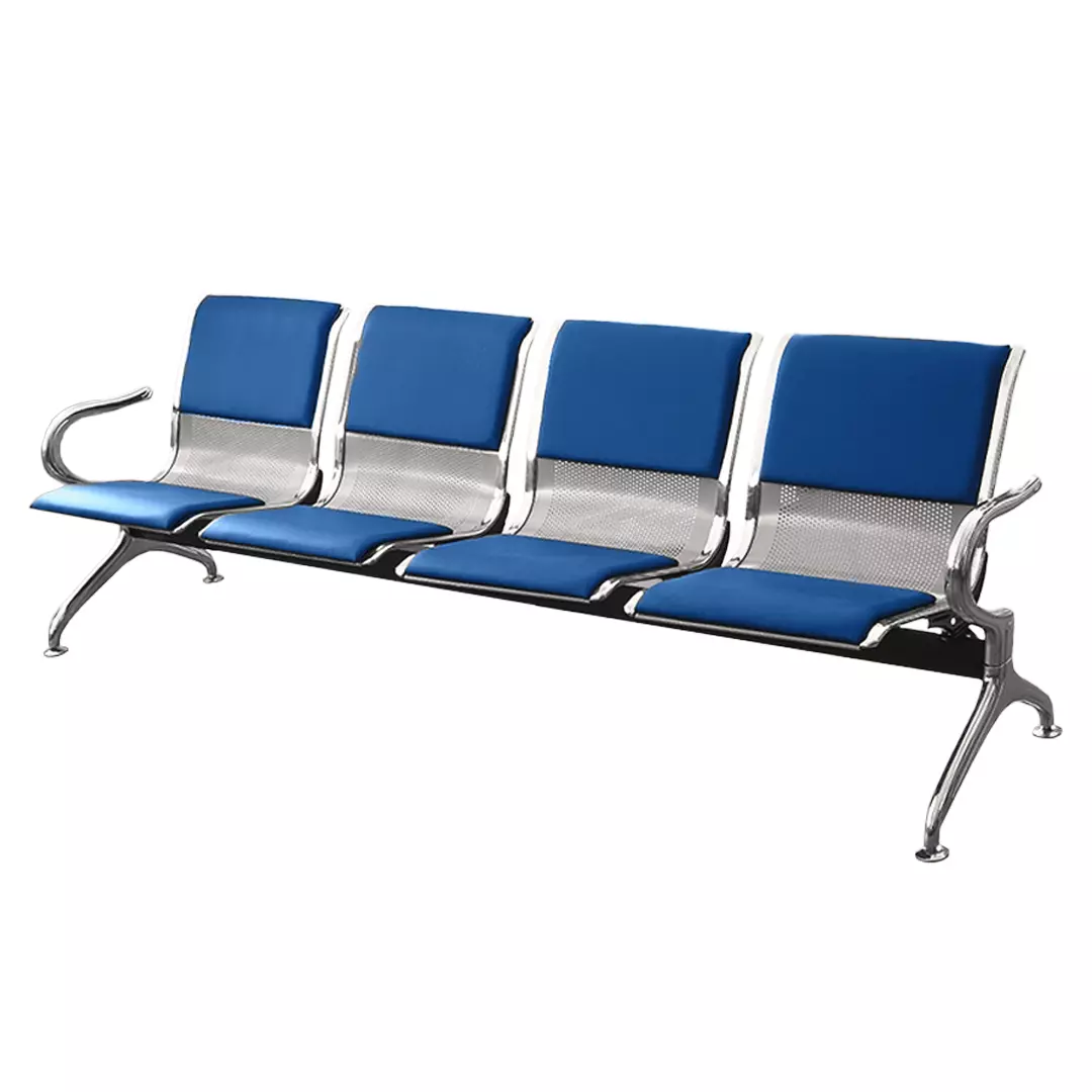 Silla De Espera Tandem 4 Cuerpos Century (Almohadon Azul) Level