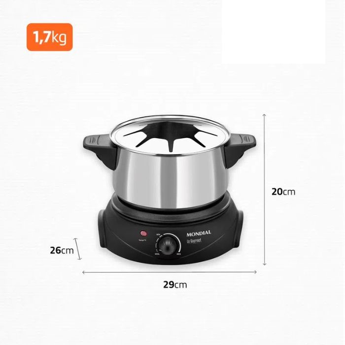 Máquina de Fondue Mondial Le Gourmet FD-02 3 Litros 1200W 127/220V