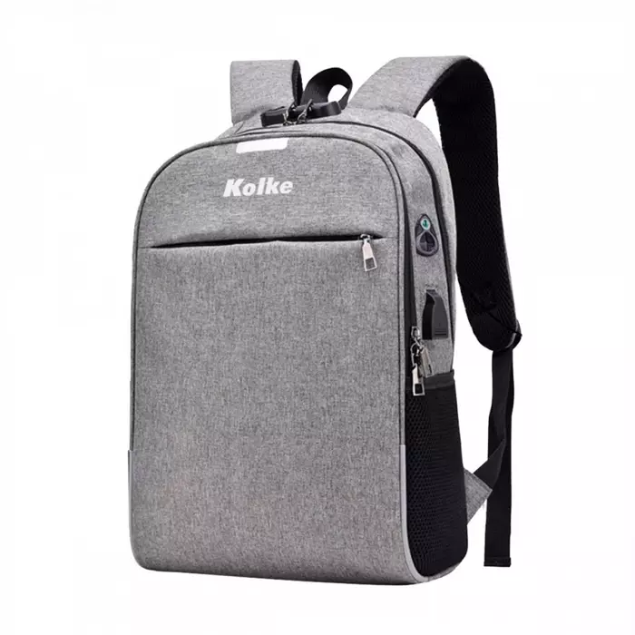 Mochila Antirrobo Kolke Impermeable KVM-339 Gris Claro