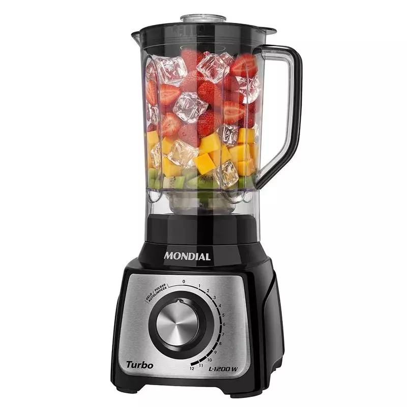 Licuadora Mondial Turbo Inox Black  12 Velocidades - 3,0L - 1200W