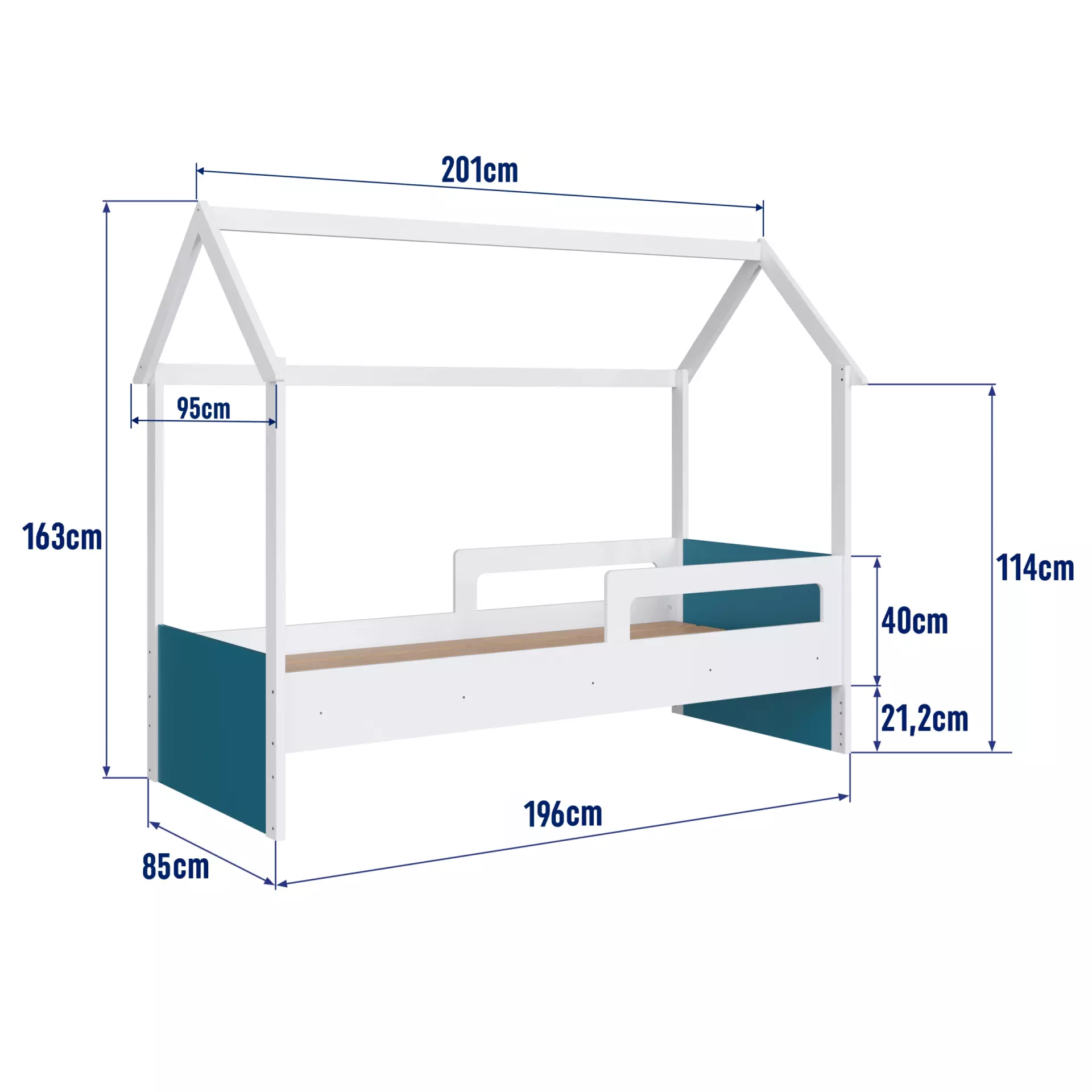 Cama Montessoriana BL/Azul Movelmax
