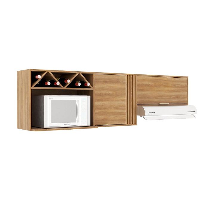Mueble de cocina Aéreo con Balcón Karen Nogal Manchester Negro