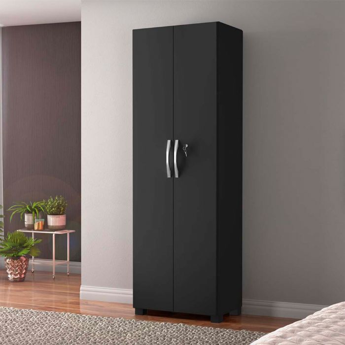 Mueble Multiuso 2 Puertas NT4020 con LLave Notavel Negro