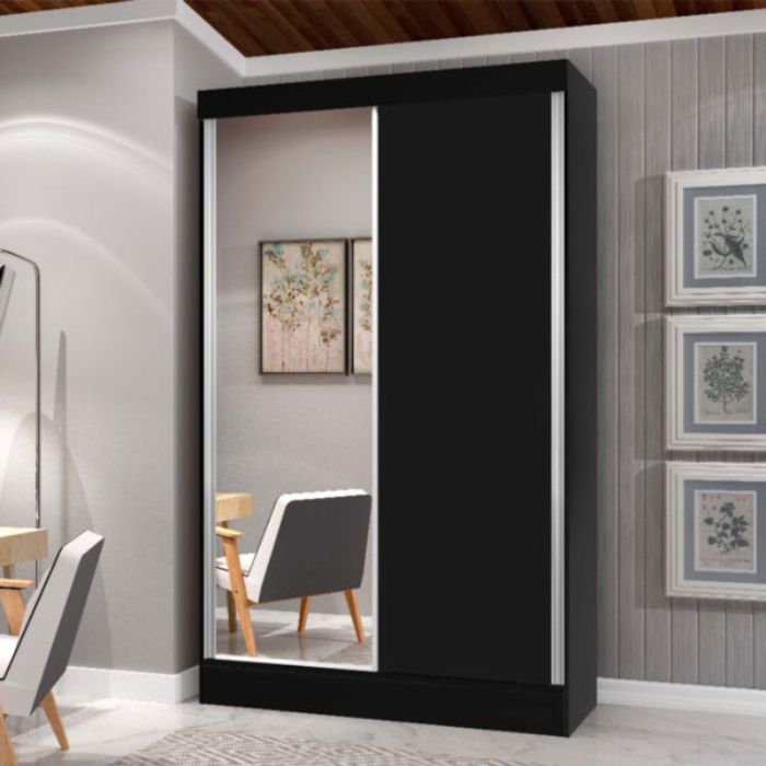 Mueble Zapatero Georgia Puerta Corrediza J&A Negro