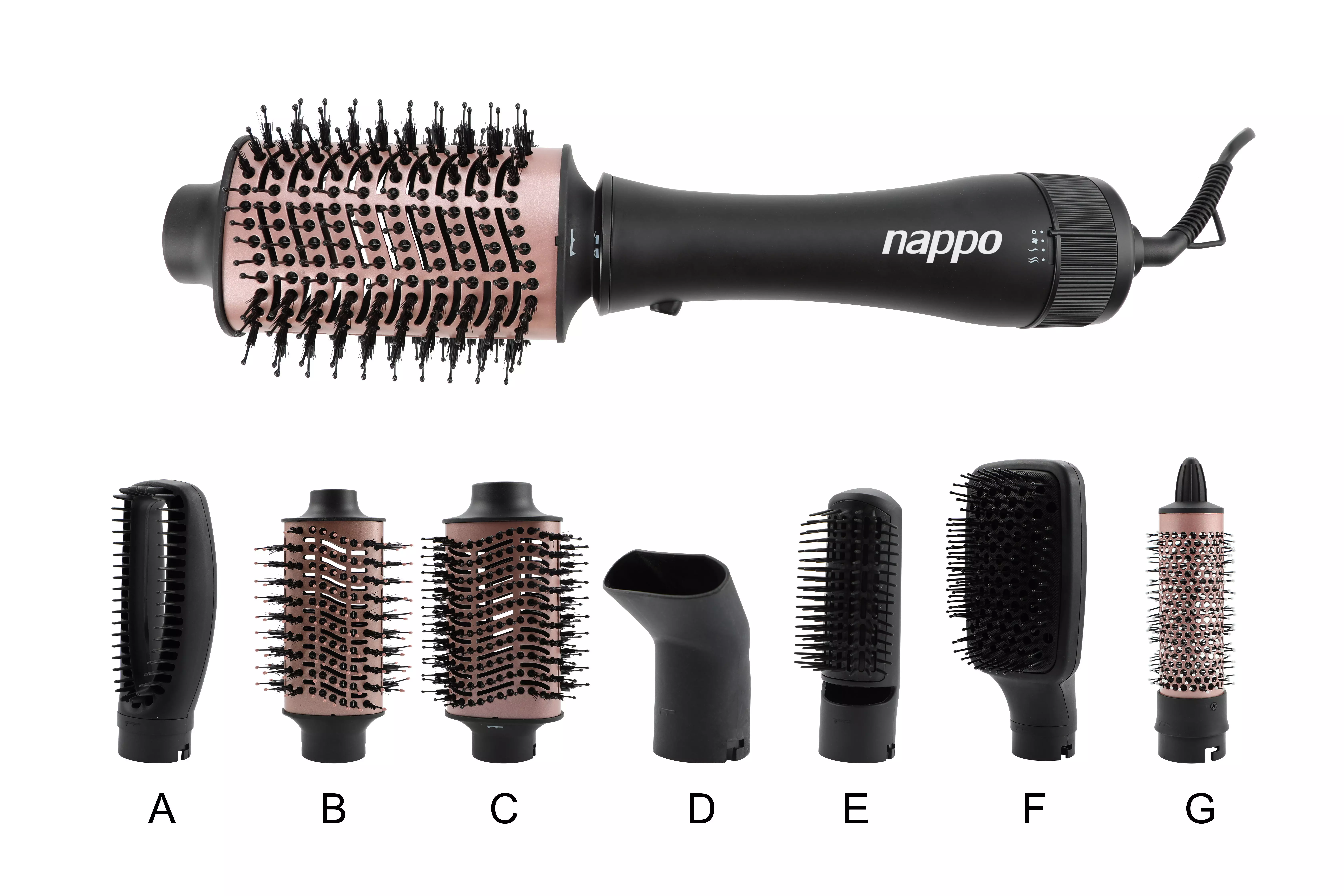 Cepillo Secador Nappo Multifuncion 7 En 1 Nps-204