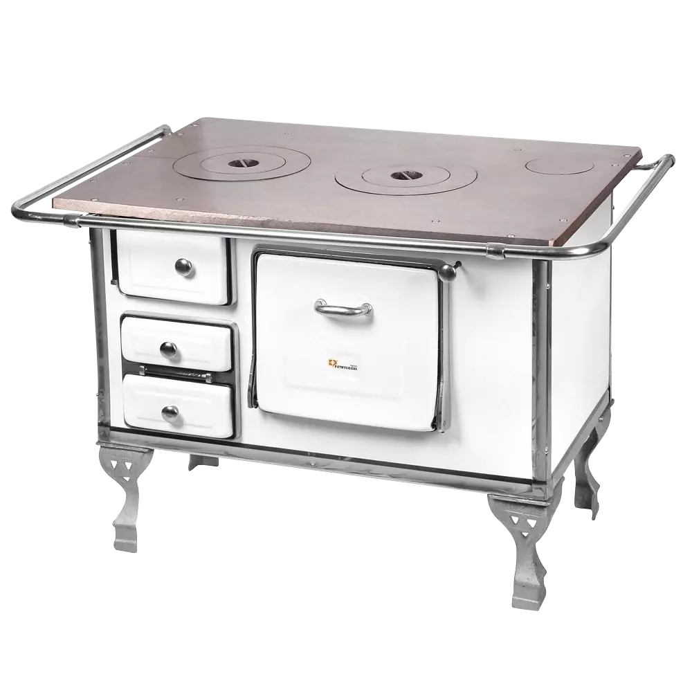 Cocina A Leña Petrycoski Nº 1 Blanco izquierdo