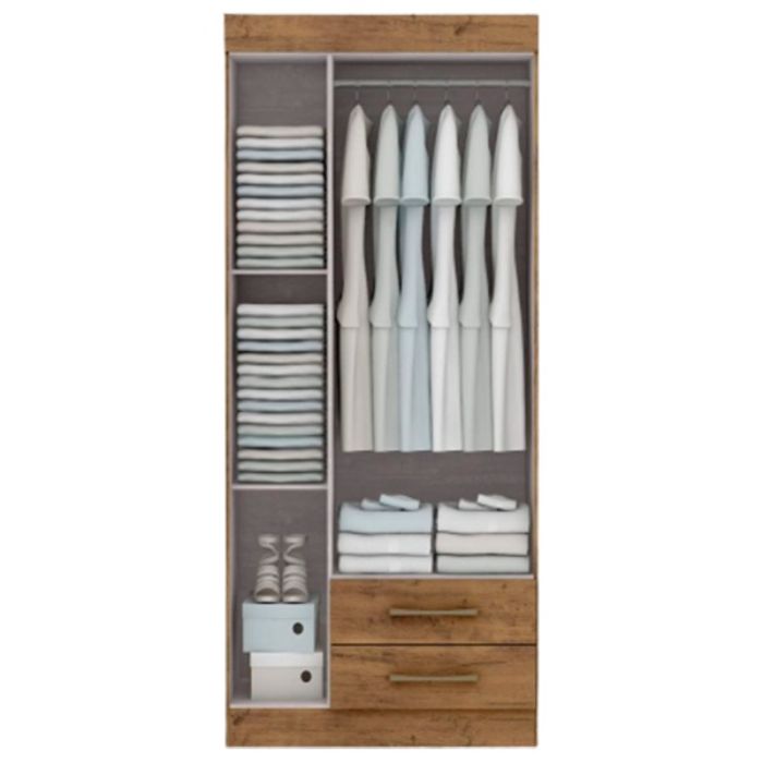 Ropero de 3 Puertas 2 Cajones Chile Ipe Tex | Off White