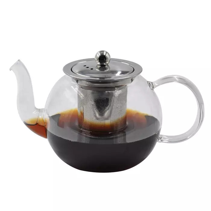 Tetera Selecta 800 Ml Vidrio Borosil Tapa Infusor A Inox