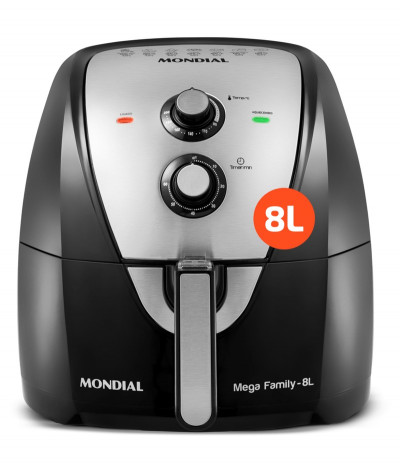 Air Fryer Mondial 8 Litros Mega Family 1900W Black