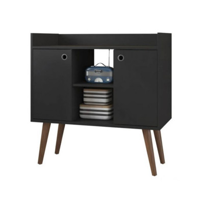 Aparador para Sala Café Cairo Fiorello Negro Pintura UV