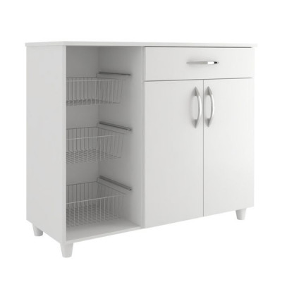 Balcon para Cocina Frutera Amanda 2 Puertas 1 Cajón Fiorello Blanco