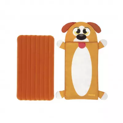 Colchón + Bolsa De Dormir Diseño Cachorros 1.58Mx66Cm.