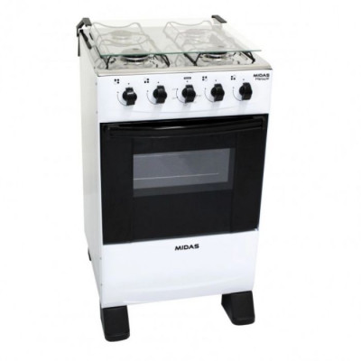 Cocina a Gas Midas 4 Hornallas Mariscal 180º a 270º Blanco