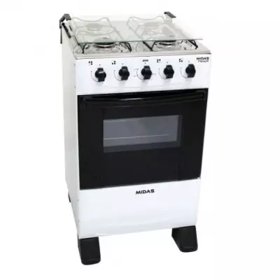 Cocina A Gas Midas 4 Hornallas Mariscal 180º A 270º Blanco