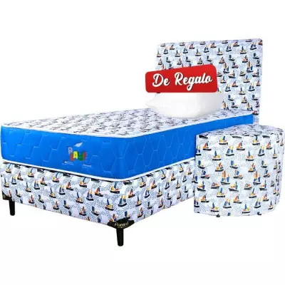 Juego De Sommier Play De Colchones Parana De 1,00 X 1,90 Cm