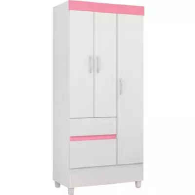 Ropero 3Ptz Wind Bl-Bl/Rosa
