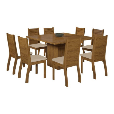 Juego de Comedor 8 Sillas Grecia Estructura MDF/MDP