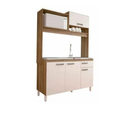Kit de Cocina Yasmin Almendra Crudo 4 Puertas 1 Cajón