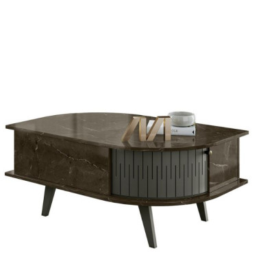 Mesa Centro Indiapolis Jade Oliva Puerta MDF Flexible