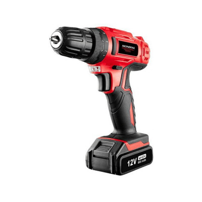 Destornillador mondial mod. PF07MA con accesorios, destornillador a bateria de la marca mondial, destornillador con control de torque 16 posiciones, destornillador a bateria precios Electroban