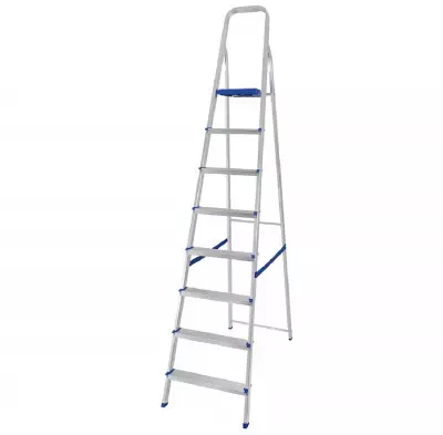 Escalera De Aluminio Mor Doméstica De 8 Peldaños - M05106