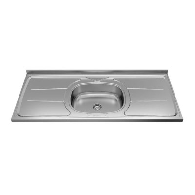 Pileta de Cocina Ghelplus 160 Acero Inoxidable con Válvula