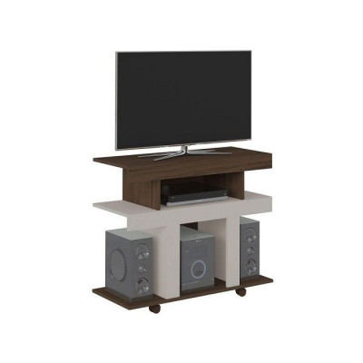 Rack para TV Guaiba Amendoa off White con Ruedas TV 42