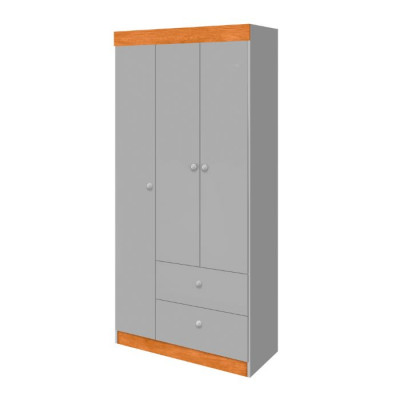 Ropero de 3 Puertas 2 Cajones J&A Catatau Gris | Nature