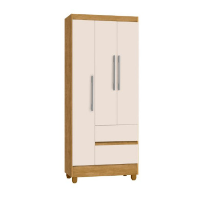 Ropero de 3 Puertas 2 Cajones Loreta Nature | Off White