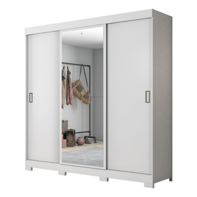 Ropero de 3 Puertas con Espejo 4 Cajones Notavel NT5020 Blanco