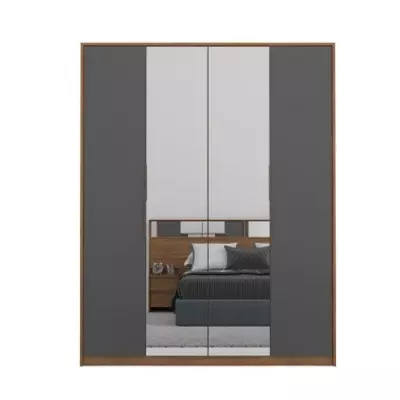 Ropero De 4 Puertas 2 Espejos 3 Cajones Internos Attore