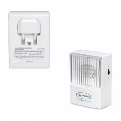 Luz De Emergencia Segurimax Con Enchufe Retráctil - E05004