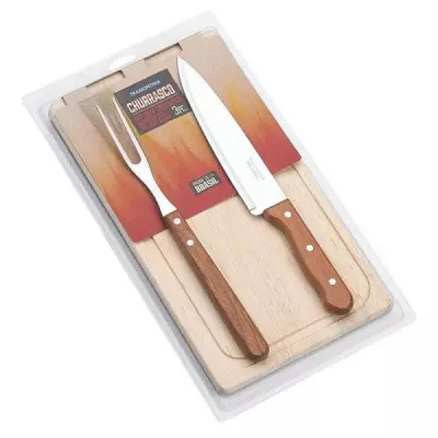 Juego Para Asado Tramontina Tabla+Cuchillo+Tenedor T223993