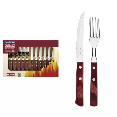 Juego De Churrasco Tramontina 12 Piezas Polywood -T211990