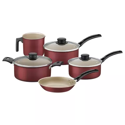 Juego De Ollas Tramontina Turim 5 Piezas Rojo -T202983